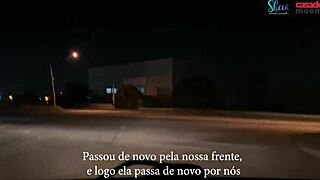 brazilian cougar housewife dogging bent over car with cuckold friend nearly caught