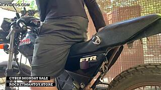 i strapped rocketman toy on motorbike and shook cumming hard! 🏍️💦