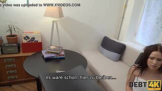 Debt4k: Shopaholic Russian Fucked in Hubby's Gaze