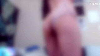 wanna see my pink hairy pussy thru this lingerie, mia nyx??