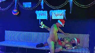 milf saymon fitness christmas cum blast teases big tits