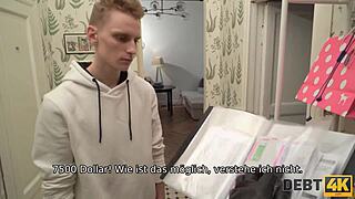 Debt4k: Shopaholic Russian Fucked in Hubby's Gaze