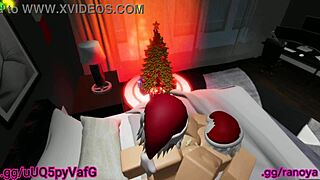 Santas Naughty 18+ Helper Takes Big Cock Creampie in Rough Ass Ride