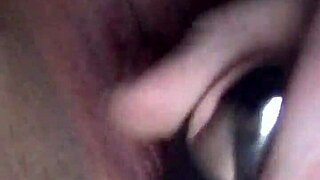 solo babe fingers spreads toys deep in dripping wet shaved pussy closeup