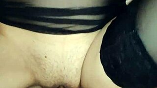 Wife's see-through lingerie pov pounding with mature crossdresser