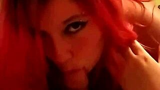 Punk fat BBW deepthroats monster cock blowjob extract