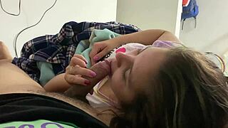 Stepsis Plays With My Cock During Movie In Room