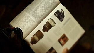 Nerdy glasses slut impaled hard on strapon by horny mature playgirl!