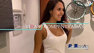 Mexican milf Cereza Rodriguez fucks Luis Garay hard at home big tits bouncing