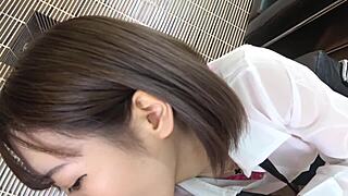 i love sucking this cute japanese babe's shaved pussy after her sloppy blowjob play