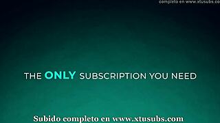 hardcore pounding with hot spanish girl's natural big tits bouncing