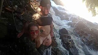 what starts as a simple trail walk with anão pitoco turns public with tiffany montavani at the waterfall