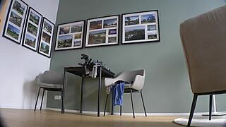 Petite Milf Alia Teases in Lingerie and Dress, Flashing Shaved Pussy Haul.