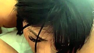 shayenne samara's juicy lesbian pussy licked hard in bathroom creampie