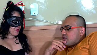 sexy pornstar wife spreads her pussy for neighbor's cock at home