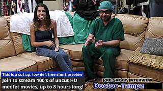 Dr Tampa examines Aria Nicole's latex fetish backstage