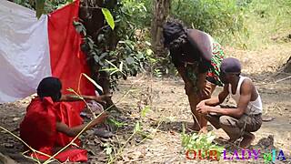 African BBW Bush Foursome Missionary Hardcore With Big Black Cocks Xmas Ritual