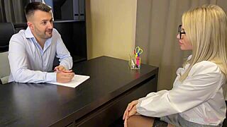 Slutty Wife Earns Job with Massive Facial Cumshot