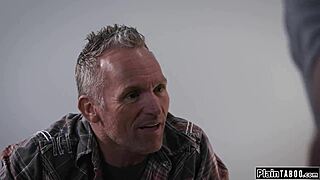 uhh, two old guys... tricked me into suckin' and fuckin' their big cocks, dang it!