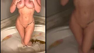 Faen, Sophie Dee ser het ut stripper i badekar fingerer store pupper