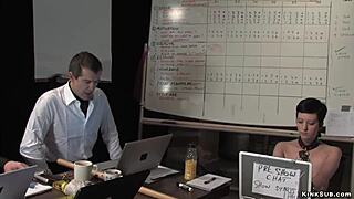 James mogul chokes and gags slaves in hardcore bondage casting