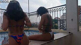 wanna see my friend ditch her loser bf and fuck me publicly by the pool?