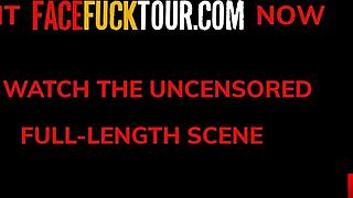 Petite redhead teen slurps stepdad's monster cock in sloppy pov!