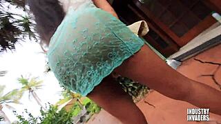 at the resort milf wife meets two huge black cocks for sloppy outdoor facefuck