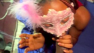 sexy young afrolatina teen slut blows daddy then gets her swollen pussy pounded raw