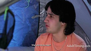 rachael cavalli rides elias cash in tent... almost caught by dumb hubby!!