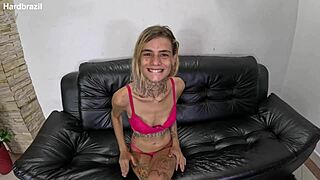 russah's wet skinny debut with brazilian double penetration bareback