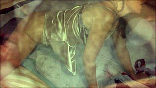 French Slut SPANKED HARD While BENT OVER FUCKING in Satin Lingerie