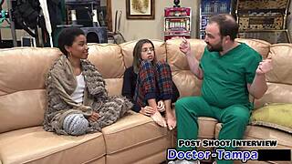 Dr Tampa examines Aria Nicole's latex fetish backstage