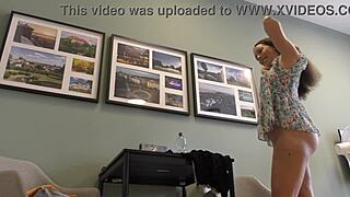 Petite Milf Alia Teases in Lingerie and Dress, Flashing Shaved Pussy Haul.