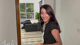 Whoa, little whore Lunita Galactica swallows two cocks in wild 2-on-1 DP!