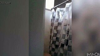 i love watching this cute latina teen shower her tattooed body