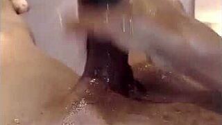 WOW, MASSAGING THIS MONSTER MILITARY COCK!