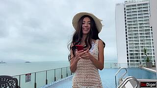 Gorgeous Spanish Blanca Craves Russian Cock Vacation