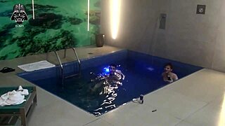 join our wild threesome with friends in motel pool now