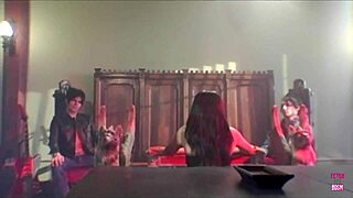 asian big tits girl deepthroats then takes double penetration