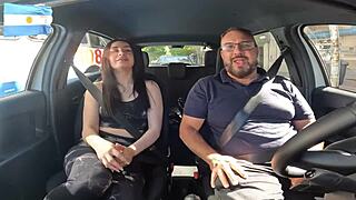 damn almendra gala sits on cock street buenos aires first time raw