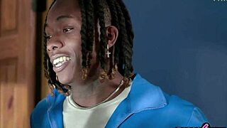 black equipment manager pounds korean cheerleader uniform until she squirts hard