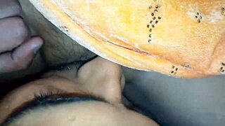 I suck bhabhi's juicy pussy then try first anal creampie ever