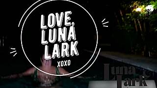 Luna lark bends over poolside for jay's big black cock doggystyle pounding