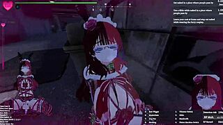 Manaka SFM Xmax flashes and gifts in modded town gameplay?