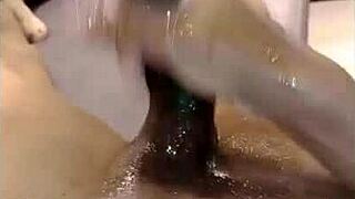 WOW, MASSAGING THIS MONSTER MILITARY COCK!