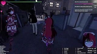 Manaka SFM Xmax flashes and gifts in modded town gameplay?