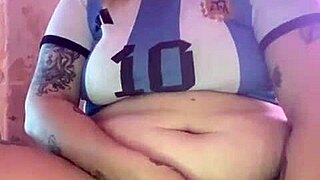 argentinian blonde squirts hard watching her solo masturbation explosion