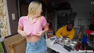 Reality kings garage scene muscular blonde gags on deepthroat cumshot