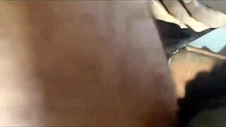 African lovers' leaked homemade creampie session